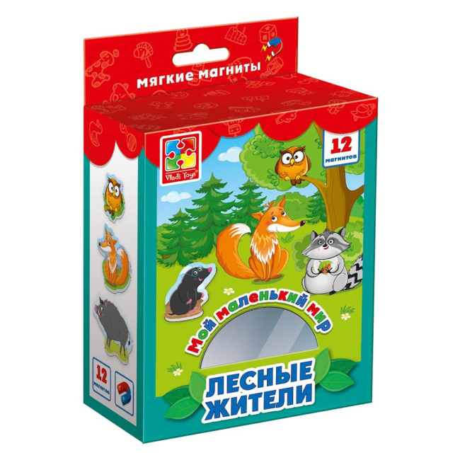 Развивающие игрушки - Набор магнитов Vladi Toys Мой маленький мир Лесные жители рус (VT3106-06)