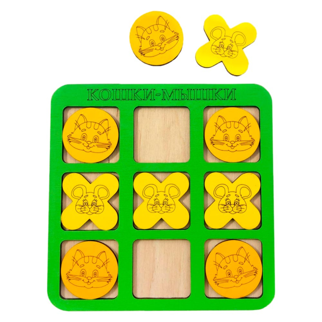 Настольные игры - Игра крестики-нолики Little Panda Кошки мышки цветная (4823720032627)