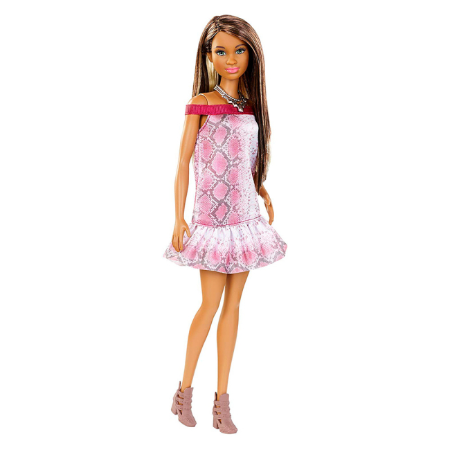 Ляльки - Лялька Barbie Fashionistas Сукня зі зміїним принтом (FBR37/FGV00)