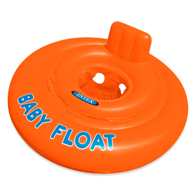 Для пляжу і плавання - Пліт надувний Intex Baby float помаранчевий 76 см (56588EU)