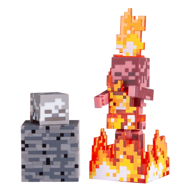 Фигурки персонажей - Фигурка Jazwares Minecraft серия 4 Скелет в огне (19974M)