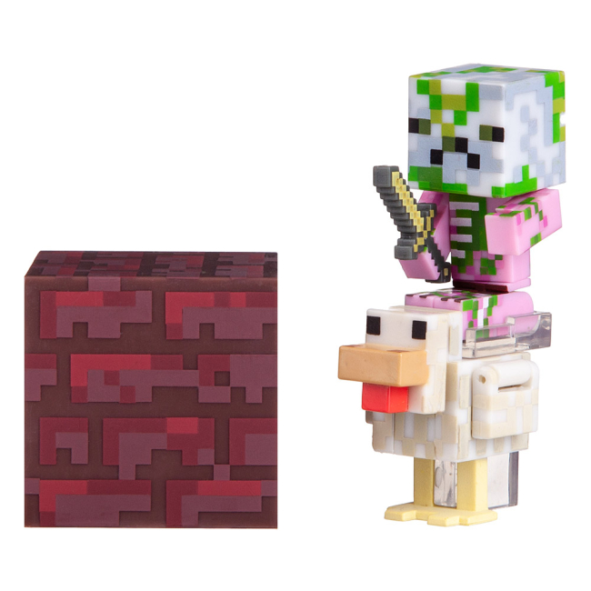 Фигурки персонажей - Фигурка Jazwares Minecraft серия 4 Зомби-жокей (19978M)