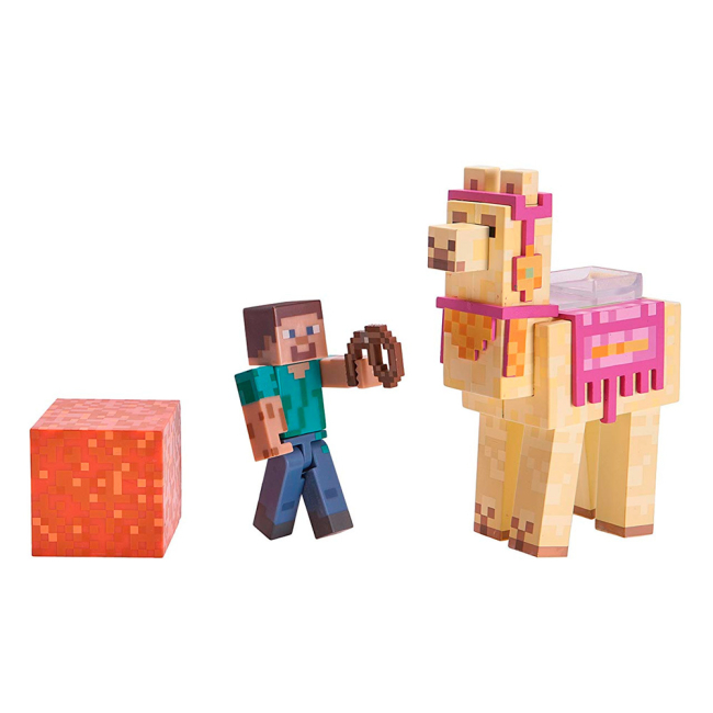 Фігурки персонажів - Набір Jazwares Minecraft серія 4 Стів із ламою (16602M)