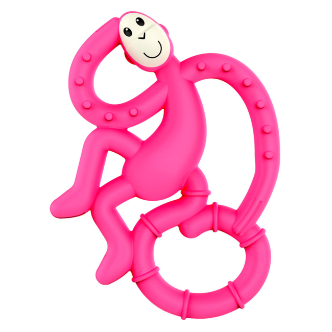 Погремушки, прорезыватели - Прорезыватель Matchstick Monkey Маленькая обезьянка розовый(MM-МMT-003)