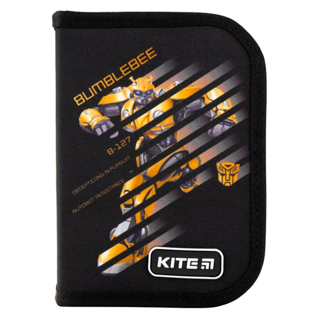 Пенали та гаманці - Пенал із наповненням Kite Bumblebee 1 відділення 2 відвороти (TF19-622H-2)