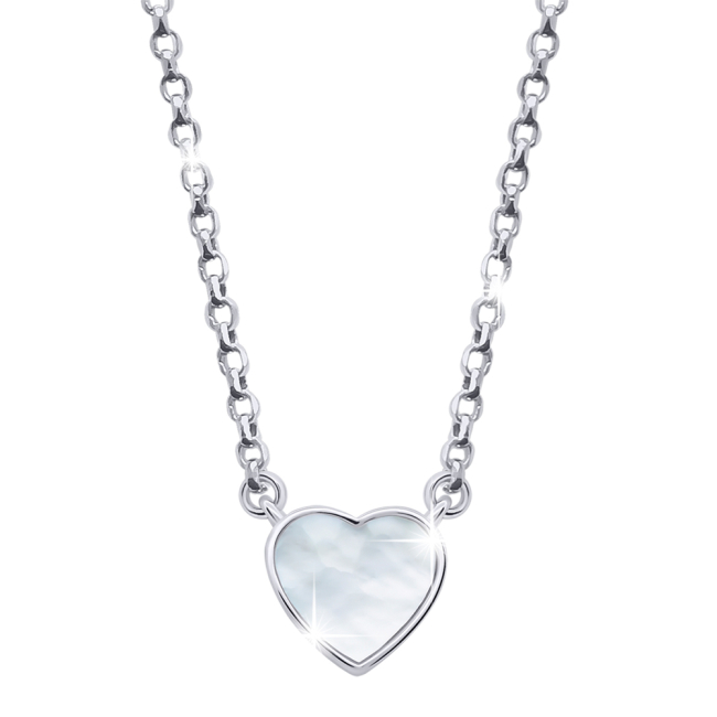 Ювелирные украшения - Колье UmaUmi Сердце с перламутром белое (5850034956812)