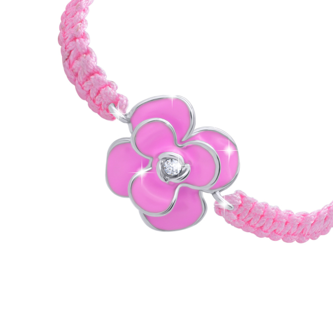 Ювелирные украшения - Браслет плетеный UMa&UMi Пион розовый (7872013644785)