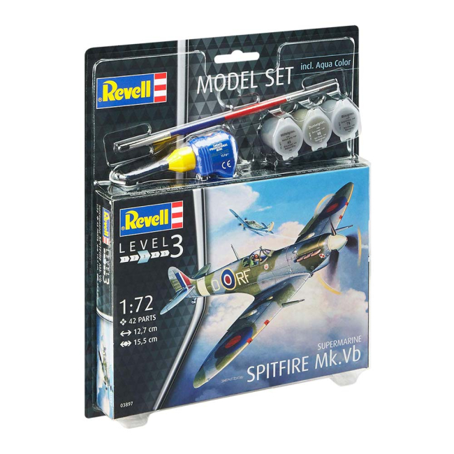 3D-пазли - Набір для моделювання Revell Винищувач Spitfire MK Vb 1:72 (RVL-63897)