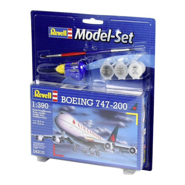 3D-пазли - Набір для моделювання Revell Пасажирський літак Боїнг 747-200 1:390 (RVL-64210)
