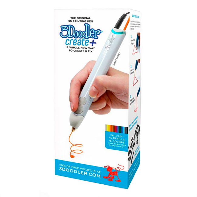 3D-ручки - 3D ручка 3Doodler Create plus Сіра (8CPSGYEU3E)