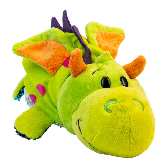 Мягкие животные - Мягкая игрушка ZooPrяtki Единорог-дракон с паетками 2в1 30 см (515IT-ZPR)