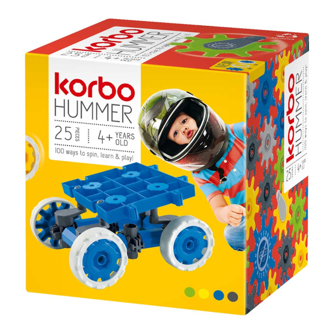 Конструктори з унікальними деталями - Конструктор Korbo Хаммер 25 деталей синій (R.1402В)