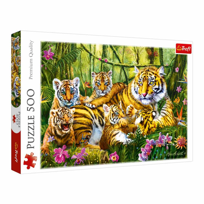 Пазли - Пазли Trefl Родина тигрів 500 деталей (37350)