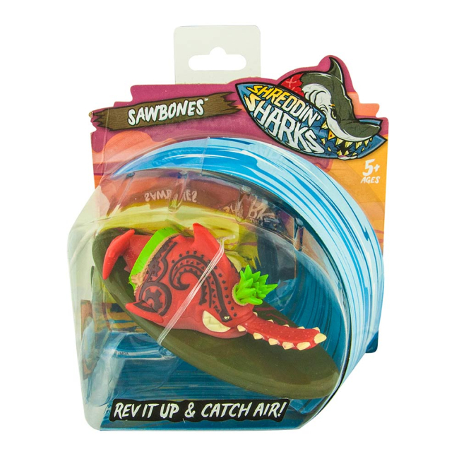Антистрес іграшки - Фінгерборд Shreddin sharks Sawbones із фігуркою (561996)