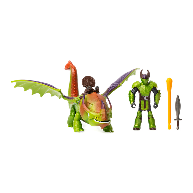 Фігурки персонажів - Набір Dragons Як приборкати дракона 3 Дракон Трощиголова та вікінг Ерет (SM66621/7366)