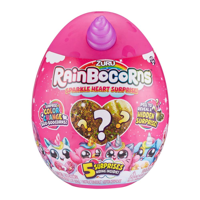 Мягкие животные - Мягкая игрушка-сюрприз Rainbocorns Sparkle heart surprise Реинбокорн-А (9204A)