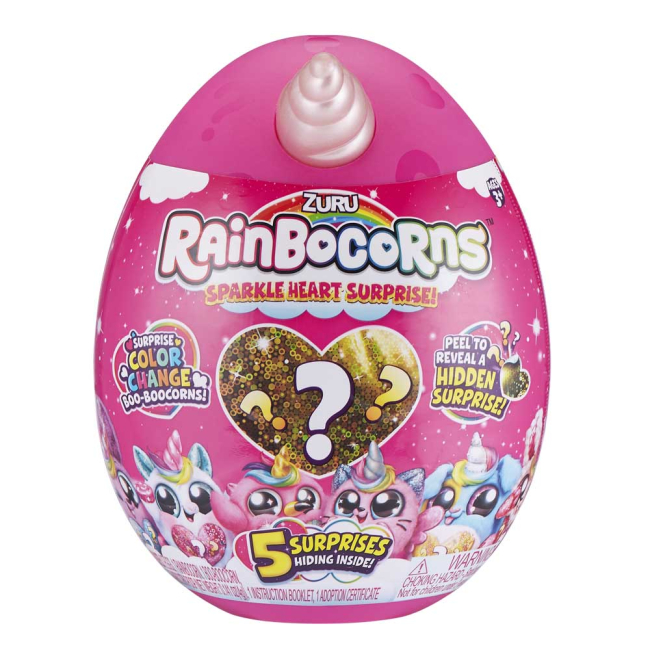 Мягкие животные - Мягкая игрушка-сюрприз Rainbocorns Sparkle heart surprise Реинбокорн-D (9204D)