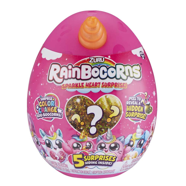 Мягкие животные - Мягкая игрушка-сюрприз Rainbocorns Sparkle heart surprise Реинбокорн-G (9204G)
