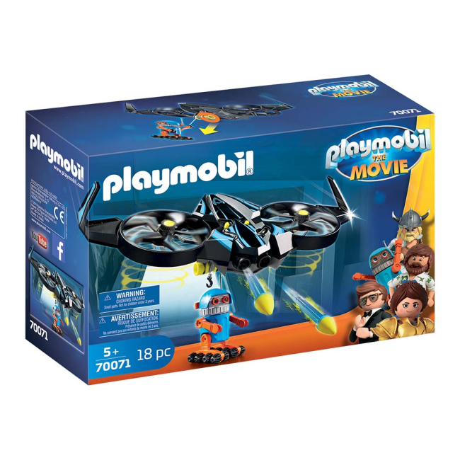 Конструкторы с уникальными деталями - Конструктор Playmobil The movie Роботитрон с дроном (70071)