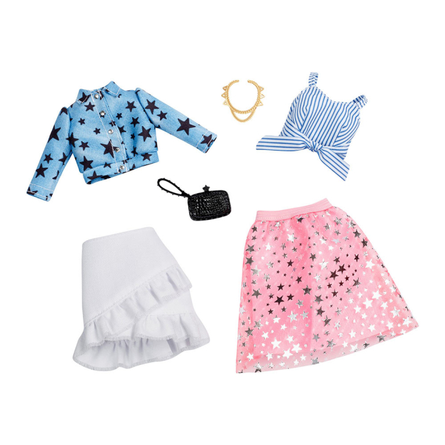 Одежда и аксессуары - Одежда Barbie Два наряда Белая и звездная юбка (FYW82/FXJ66)