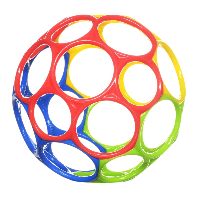 Развивающие игрушки - Развивающая игрушка Oball Гибкий мяч красно-желтый мультиколор 10 см (81024/81024-3)