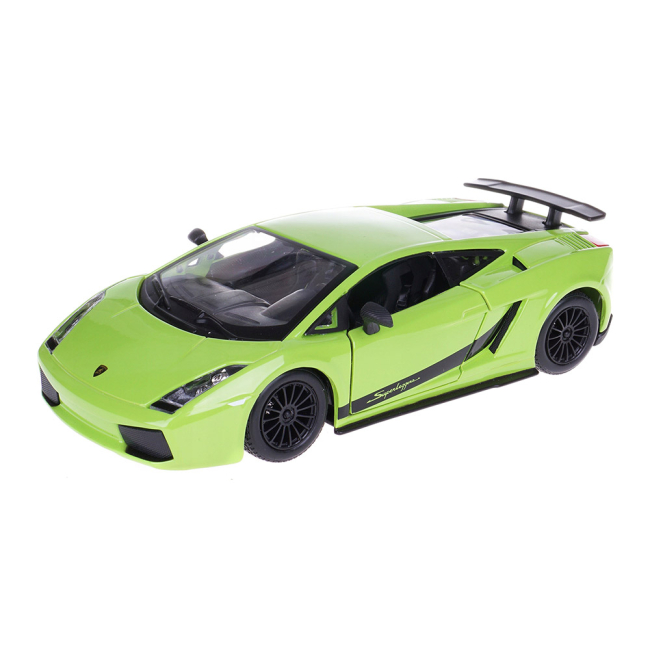 Транспорт и спецтехника - Автомодель Bburago Lamborghini gallardo superleggera 2007 зеленая металлическая 1:24 (18-22108/18-22108-1)