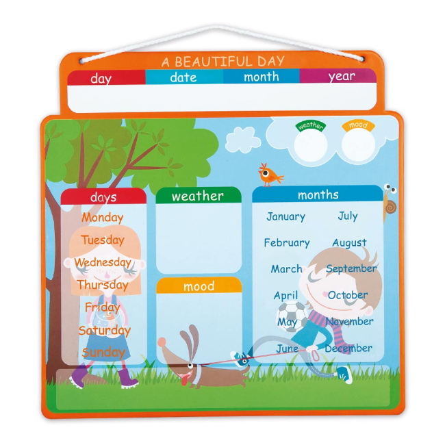 Навчальні іграшки - Магнітний календар Janod англійська мова (J02888)