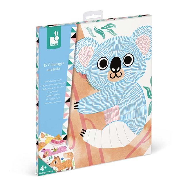 Товары для рисования - Набор для рукоделия Janod Раскраски Животные (J07783)