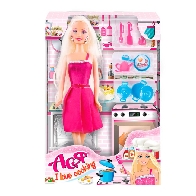 Куклы - Кукла Ася Я люблю готовить блондинка 28 см (35102)
