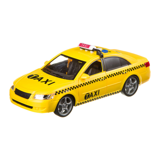 Транспорт і спецтехніка - Машинка Автопром Міські служби Таксі 1:16 зі світлом та звуком (7668AB/7668AB-3)