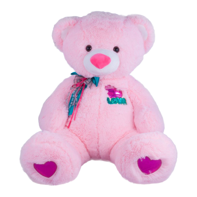 Мягкие животные - Мягкая игрушка Копиця Медвежонок Бублик love розовый 90 см (21004-05)