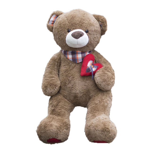 Мягкие животные - Мягкая игрушка Копиця Медвежонок с сердечком коричневый 130 см (00021)