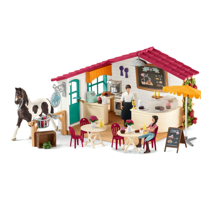 Фигурки человечков - Игровой набор Schleich Кафе для наездников (42519)