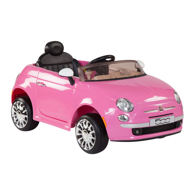 Электромобили - Детский электромобиль Babyhit Fiat розовый с дистанционным управлением и эффектами (71142)