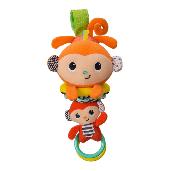 Підвіски, мобілі - М'яка іграшка Infantino Hug and tug Мавпочка музична (216325I)
