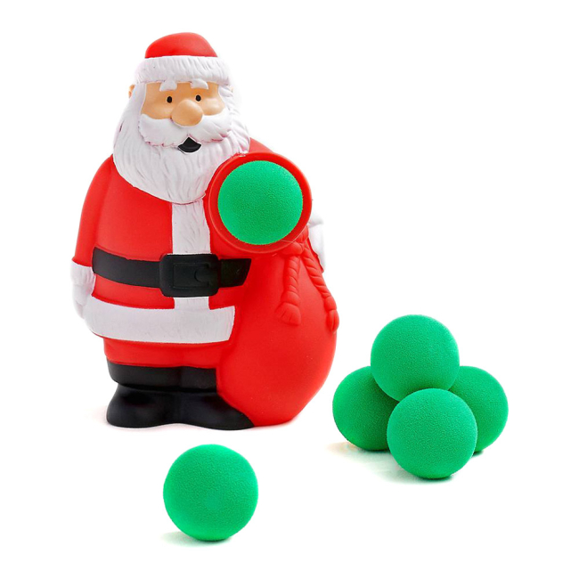 Антистрес іграшки - Ігрова фігурка Squeeze Popper Натисни та стріляй Санта (54511)