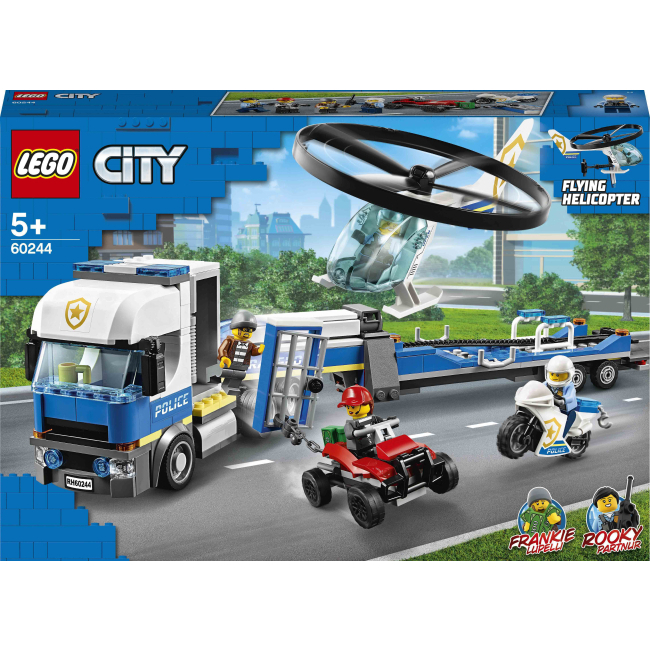 Конструктори LEGO - Конструктор LEGO City Перевезення поліцейського гелікоптера (60244)