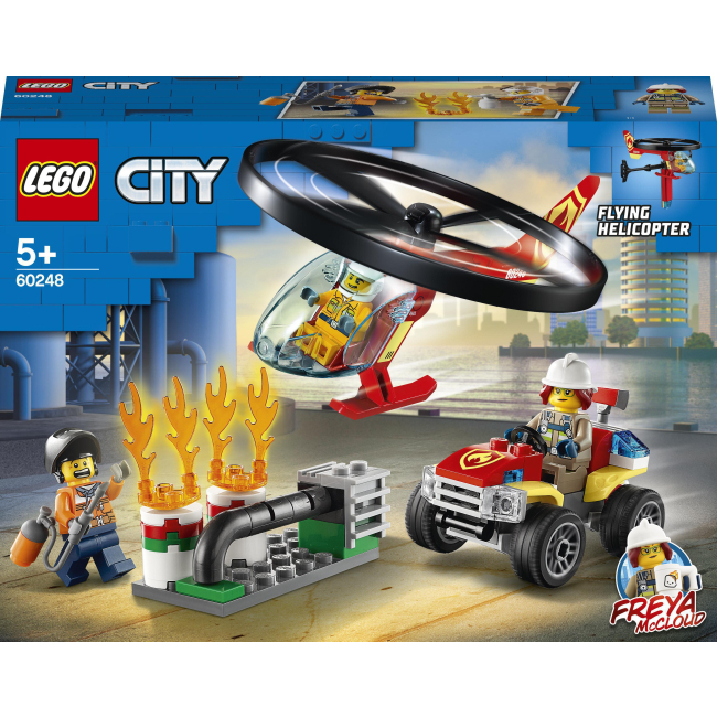 Уцінені іграшки - Уцінка! Конструктор LEGO City Пожежний загін на вертольоті (60248)