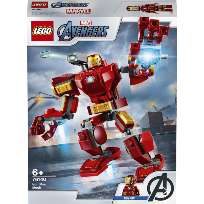 Конструктори LEGO - Конструктор LEGO Super Heroes Marvel Avengers Робокостюм Залізної Людини (76140) 