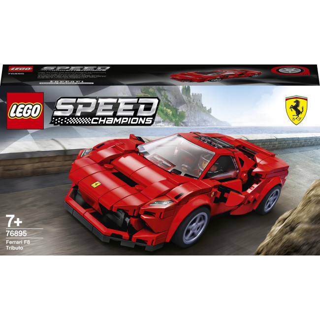 Конструктори LEGO - Конструктор LEGO Speed Champions Автомобіль Ferrari F8 Tributo (76895)