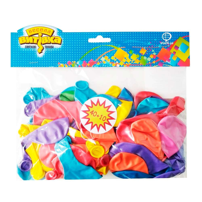 Аксесуари для свят - Кульки повітряні Весела витівка різнокольорові 50 штук (1111-5085)