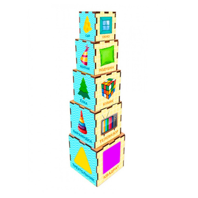 Развивающие игрушки - Кубики Little panda Формы (4823720032863)