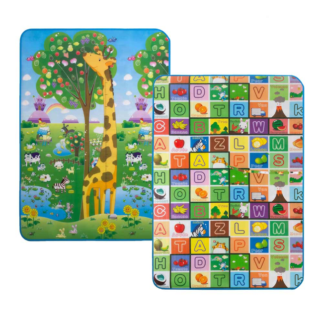 Палатки, боксы для игрушек - Детский коврик Limpopo Большой жираф и красочный алфавит двусторонний (LP012-120) (2028024)