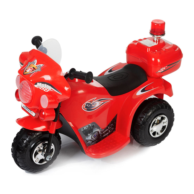 Електромобілі - Електромотоцикл Babyhit Маленький байкер червоний із ефектами (71632)