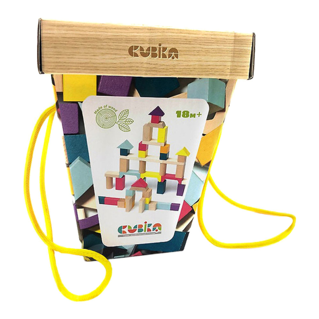 Розвивальні іграшки - Дерев'яні кубики Cubika 50 елементів (15191) (4823056515191)