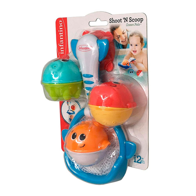 Іграшки для ванни - Іграшка для купання Infantino Сачок і м'ячики (205041I)