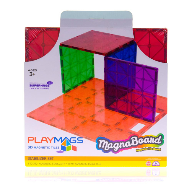 Магнитные конструкторы - Конструктор Playmags Магнитная платформа для строительства 5 элементов (PM172)