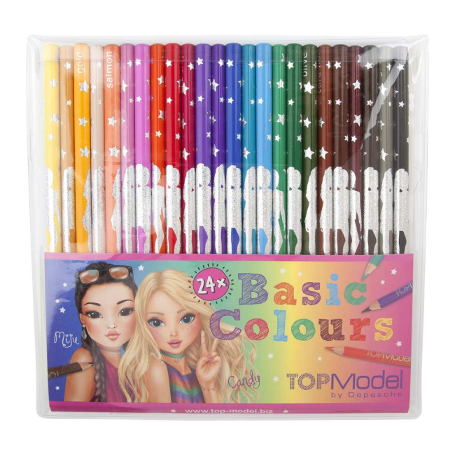 Канцтовари - Набір олівців Top model Міа та Кенді 24 кольори (046710)