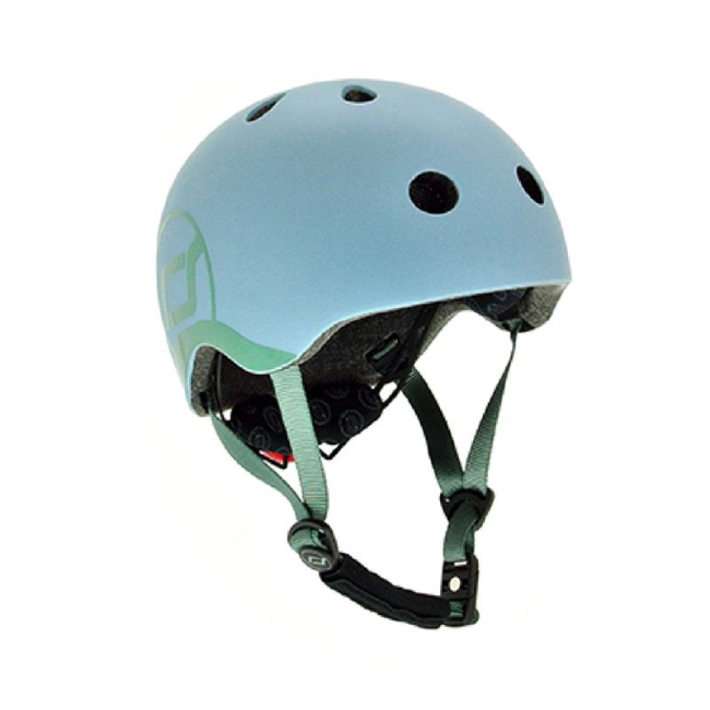 Защитное снаряжение - Шлем защитный Scoot and Ride серо-синий (SR-181206-STEEL)