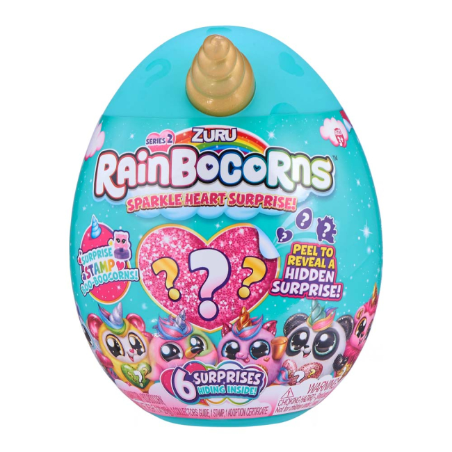 М'які тварини - М'яка іграшка Rainbocorns S2 Sparkle heart Реінбокорн-D сюрприз (9214D)